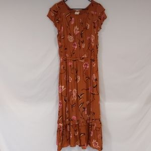 Universal Thread Flutter Sleeve Floral Maxi Dress